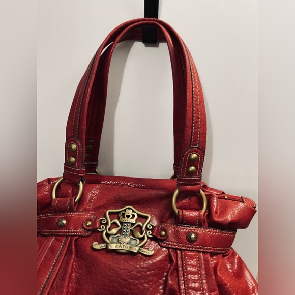 Kathy Van Zeeland Red Shoulder Bag - Picture 3 of 13